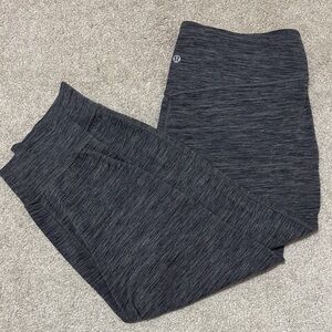 lululemon Align Crop Joggers 23” Heathered Black Sz12